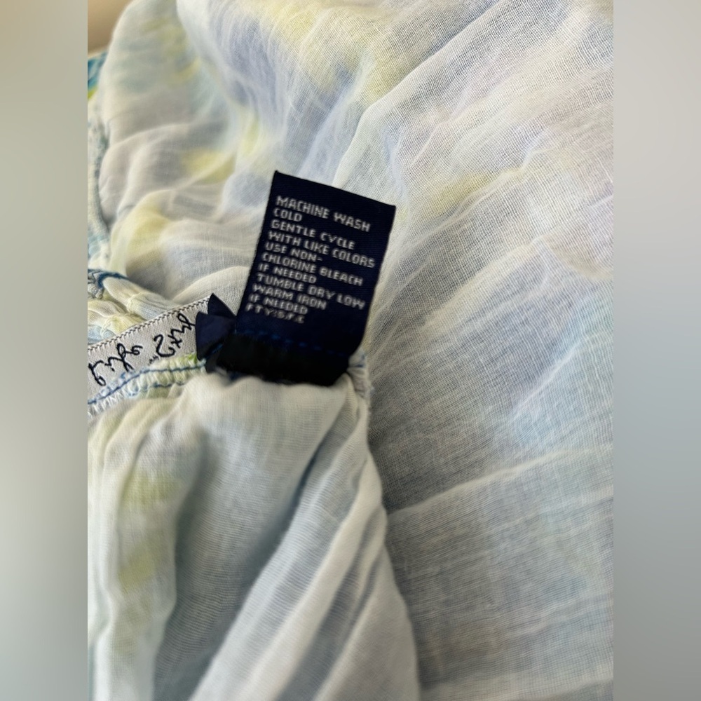 NWOT LIFE STYLE TROPICAL HI/LOW SKIRT. SMOCKED WAIST, BUTTON DETAILING Sz. M - Picture 5 of 7